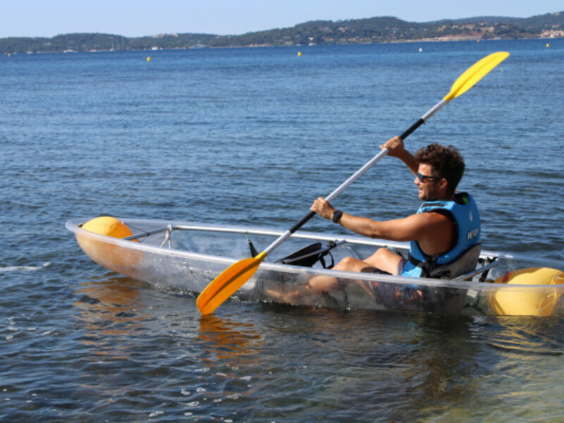 Location de kayak transparent -  plage de la Nartelle