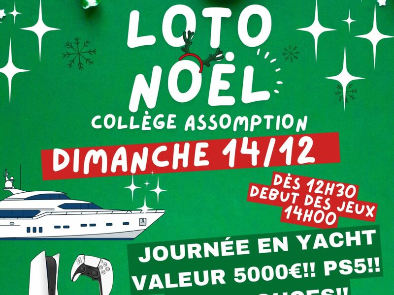 Loto de noël du collège de l'assomption_Sainte-Maxime